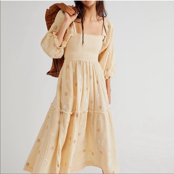 NEW Free People Dahlia Embroidered Maxi Dress - Picture 14 of 15